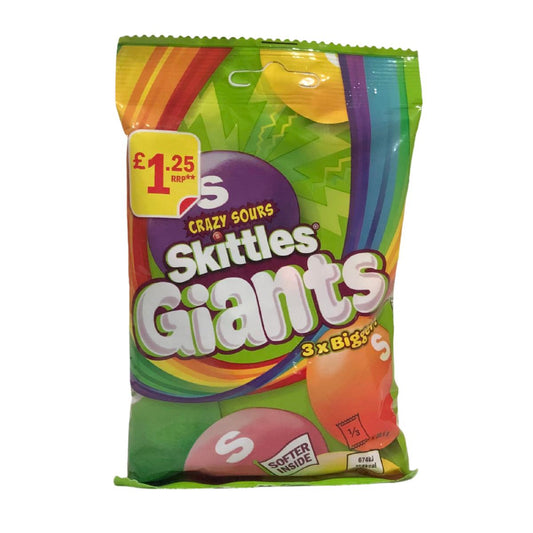 Skittles Giants Sour 132g x 15 (UK)